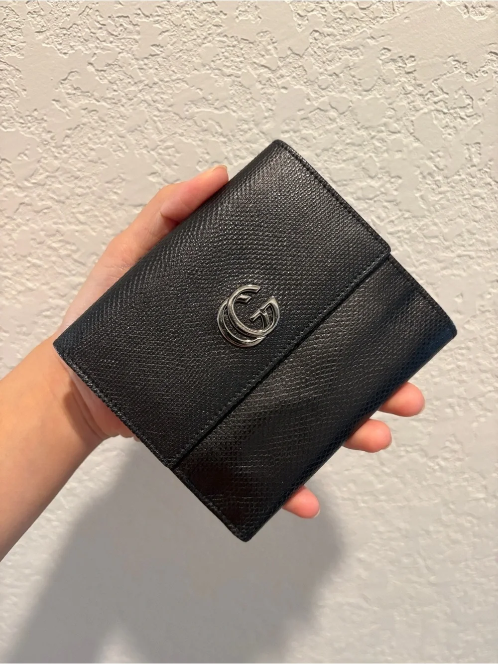 Gucci GG Logo Black Leather Wallet